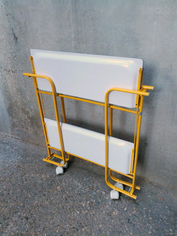 carro mesa camarera 4ruedas plegable metal formica 62-71x65.5x43 (15eu.) 1u